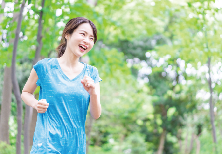 「健康」走る女性